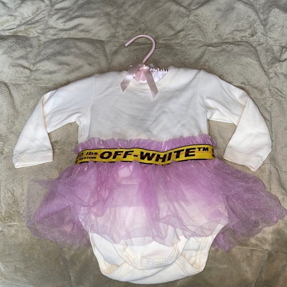 Off white baby girl Logo tulle panel dress size 6-9 months - Picture 5 of 5